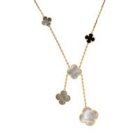 VAN CLEEF & ARPELS, ONYX AND MOTHER-OF-PEARL 'MAGIC ALHAMBRA' NECKLACE