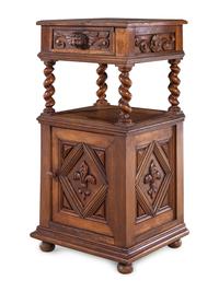 A William and Mary Style Carved Walnut Pedestal Table
