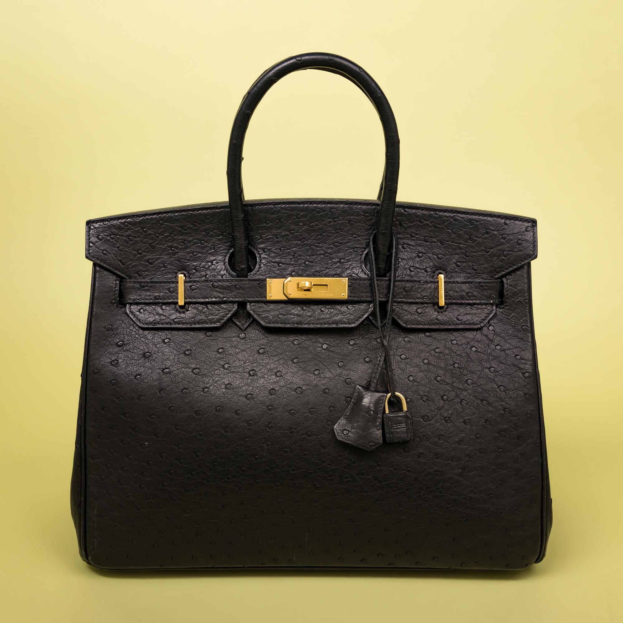 Hermès, Birkin 35 in Black Ostrich