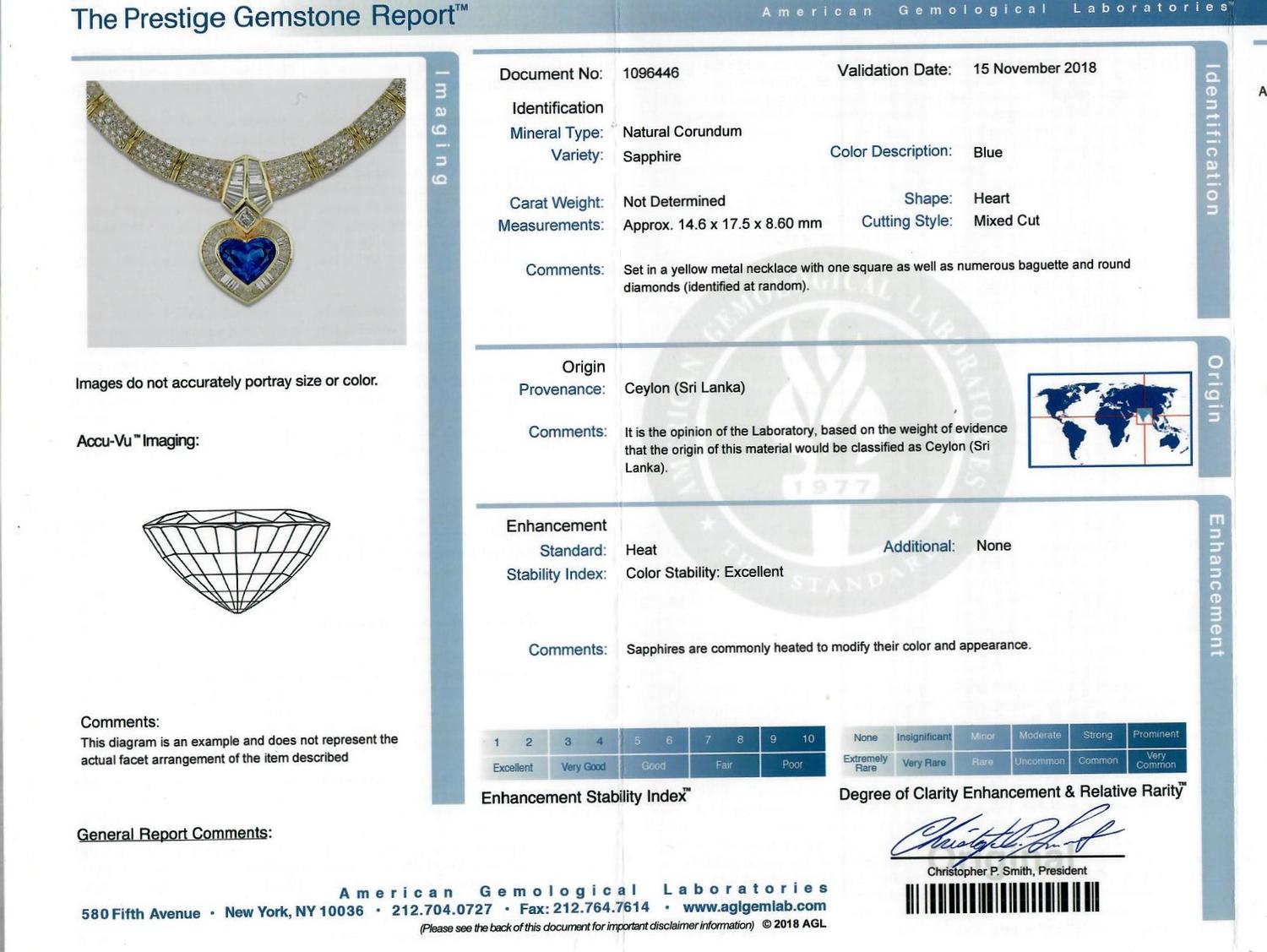 SAPPHIRE AND DIAMOND NECKLACE
