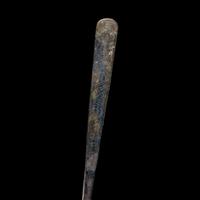 A Chinese Parcel-Gilt Silver 'Peony' Ladle, Liao Dynasty 遼 銀局部鎏金牡丹紋長勺