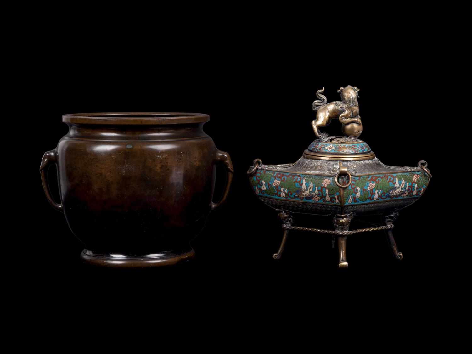 Two Japanese Bronze Articles