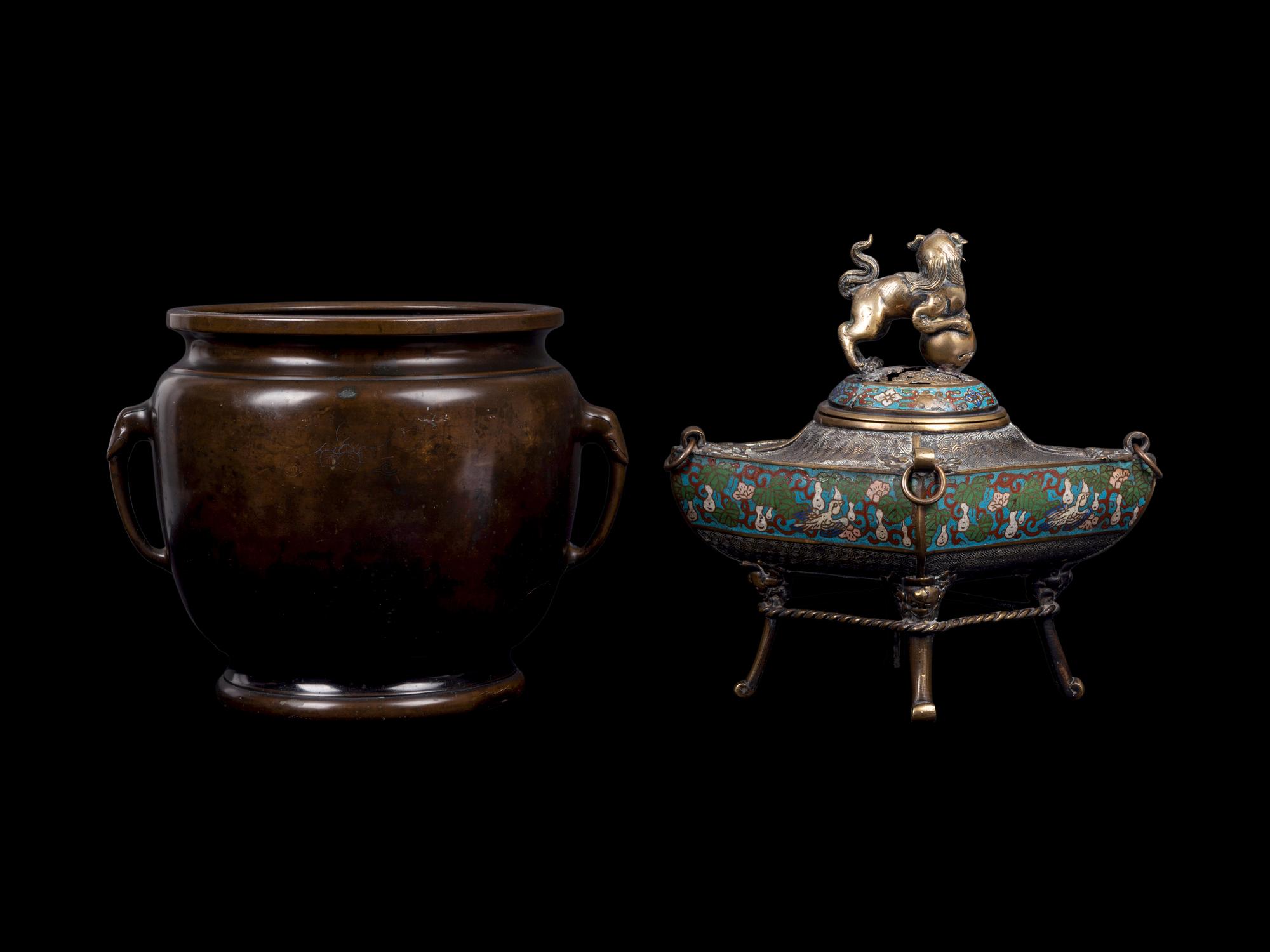 Two Japanese Bronze Articles