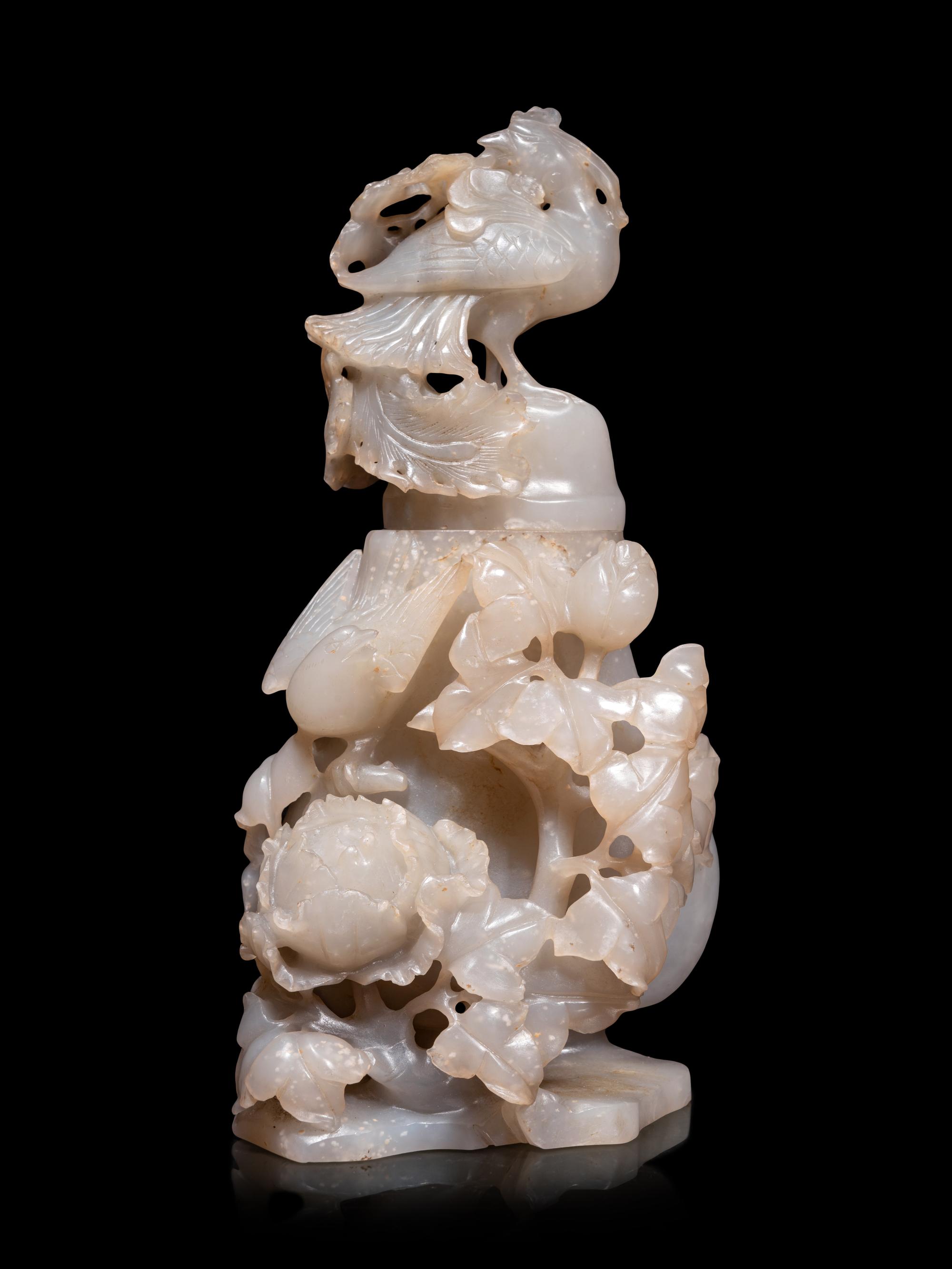 Two Chinese Carved Hardstone Vessels