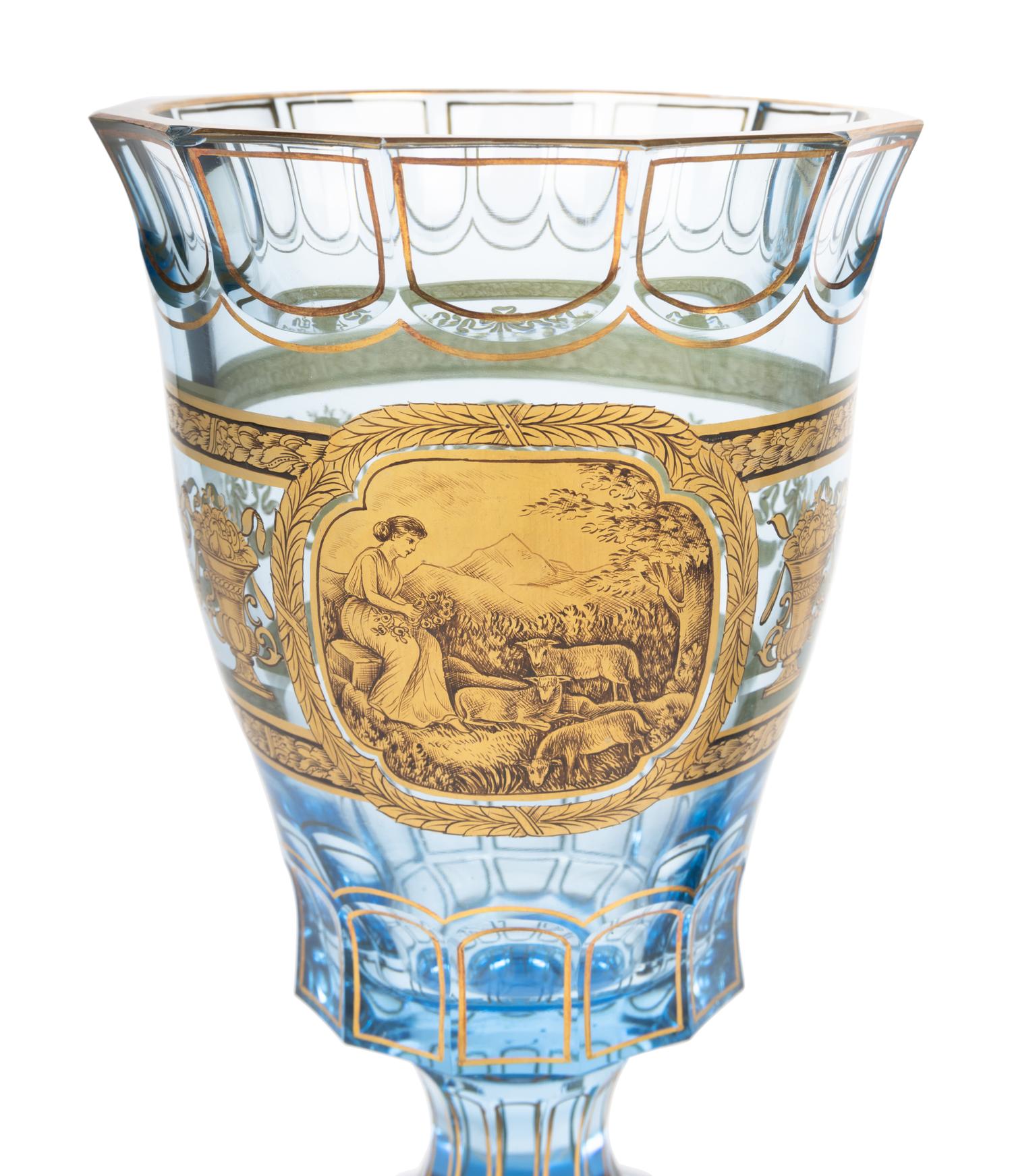 A Pair of Bohemian Glass Pokals