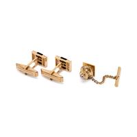 COLLECTION OF YELLOW GOLD AND DIAMOND ACCESSORIES