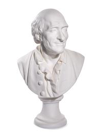 A French Biscuit Porcelain Bust of François-Marie Arouet, Called Voltaire