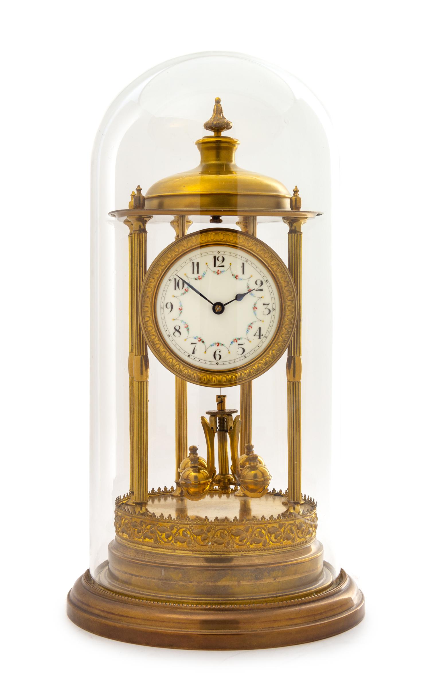 A German Brass Torsion Pendulum Clock