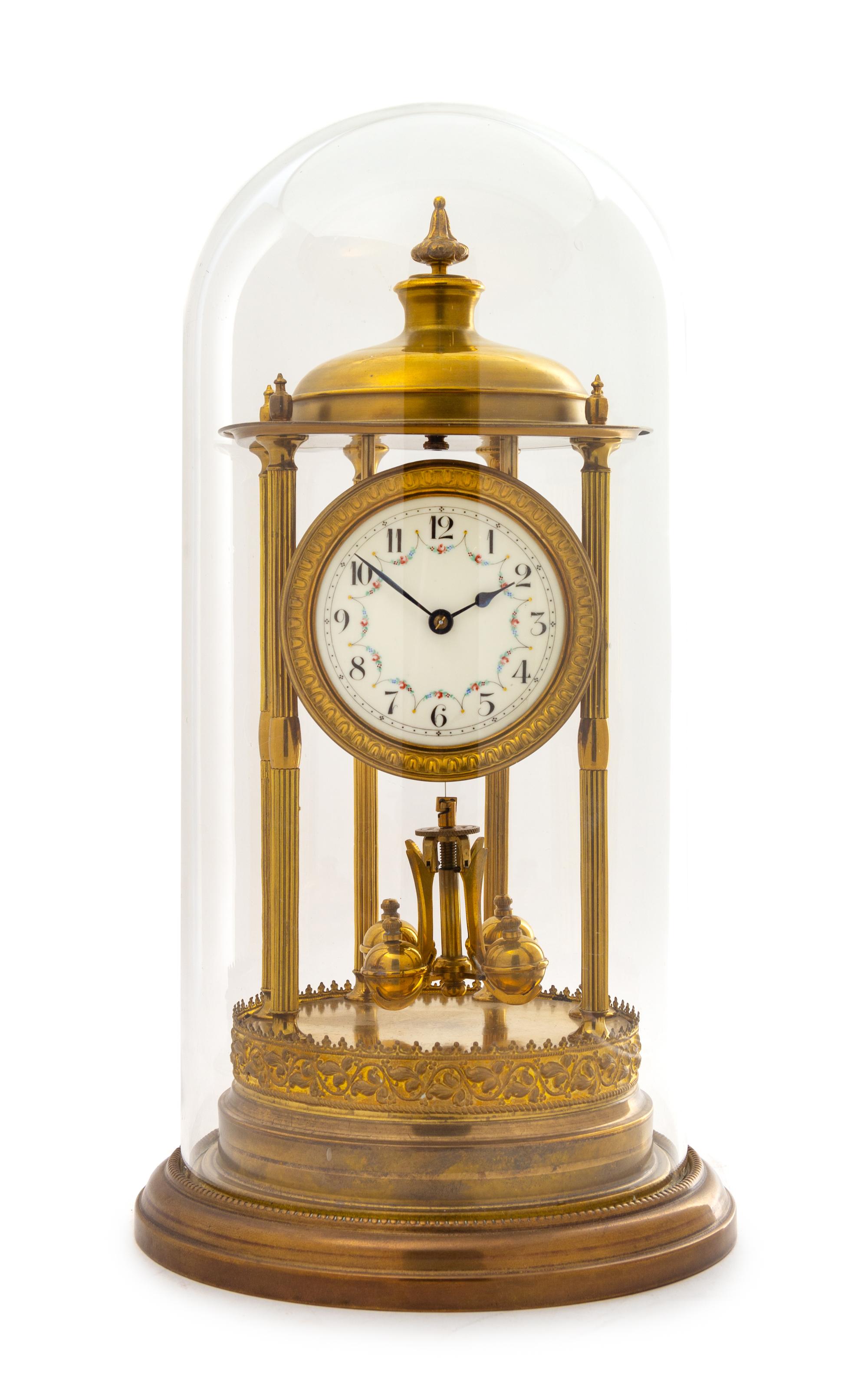 A German Brass Torsion Pendulum Clock