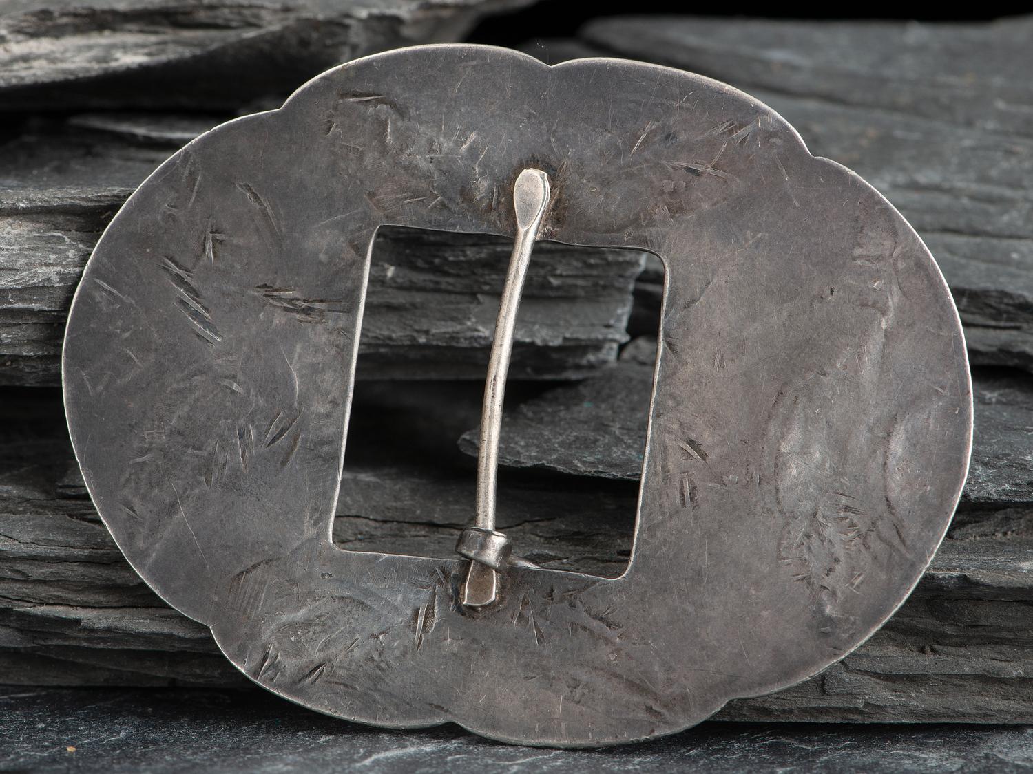 Navajo Ingot and Turquoise Belt Buckle