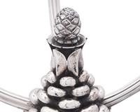 A Pair of Johan Rohde Designed Georg Jensen Silver Acorn Pattern Five-Light Candelabra