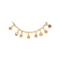 BULGARI, 'BVLGARI BVLGARI' YELLOW GOLD, DIAMOND, AND MULTIGEM CHARM BRACELET