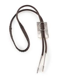 Sterling Silver Katsina Bolo Tie, with 14k Gold Accents
