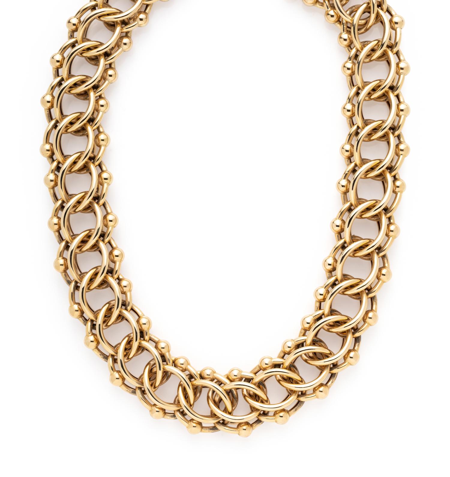 TIFFANY & CO., YELLOW GOLD NECKLACE