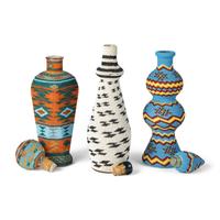 Collection of Paiute Beaded Decanters