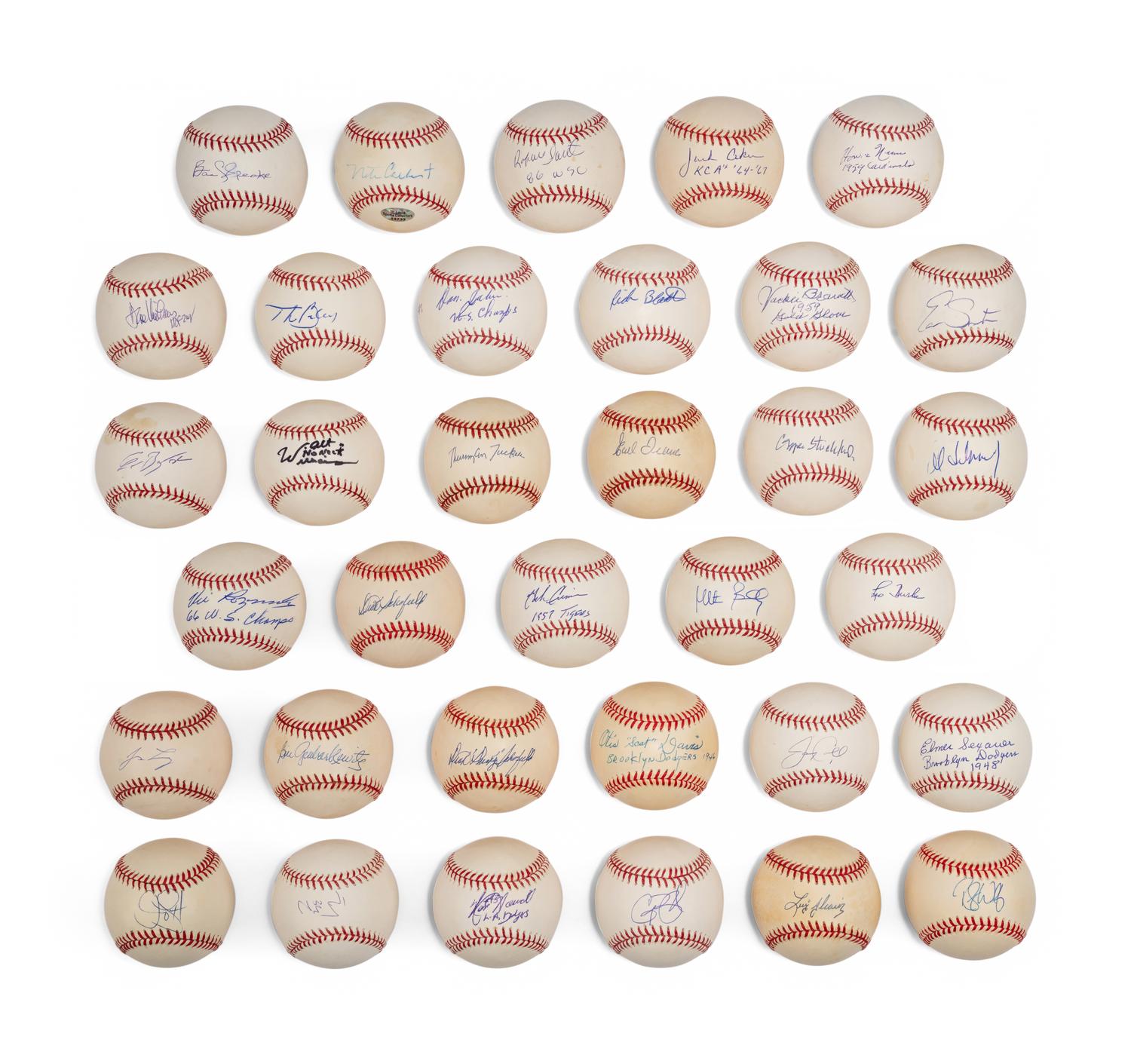 Bases Loaded Signed Autograph Baseball Group No. 20