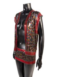 Paco Rabanne Printed Metal Vest and Belt, 1960-80s