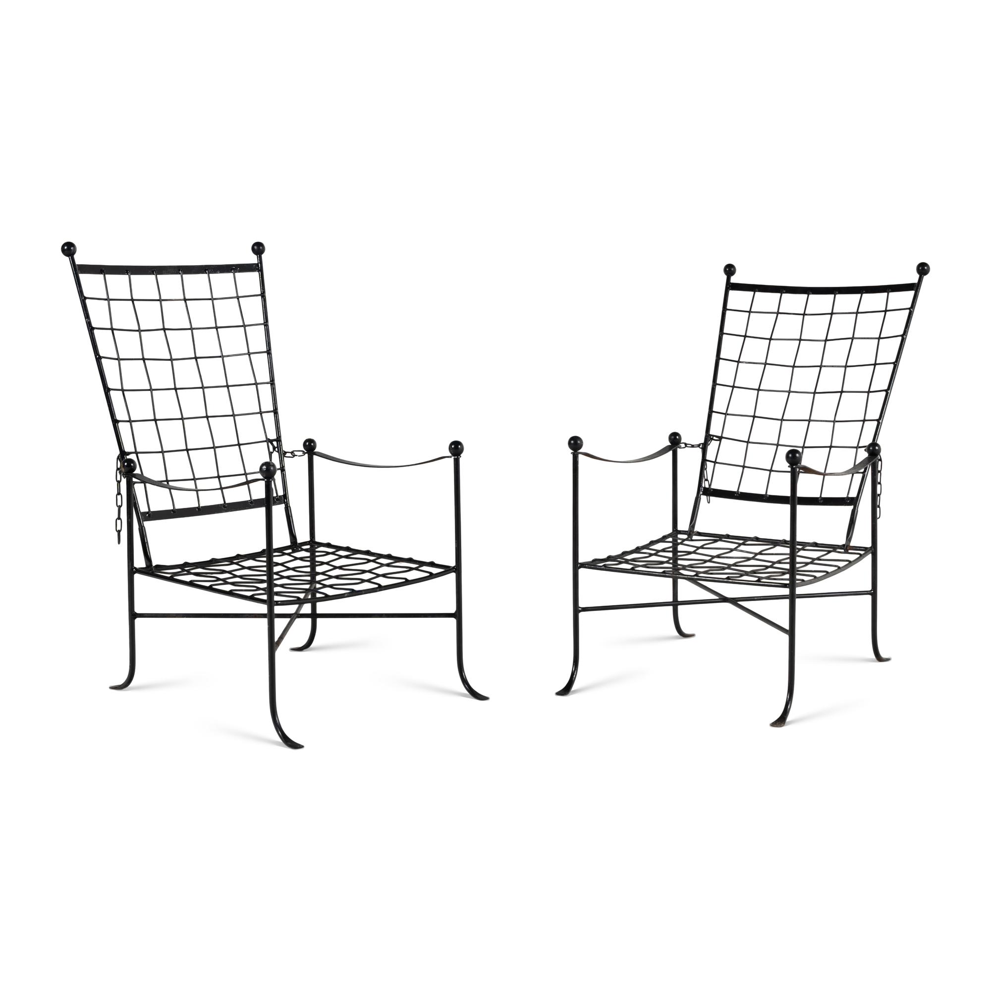 A Painted Metal Fifteen-Piece Garden Suite