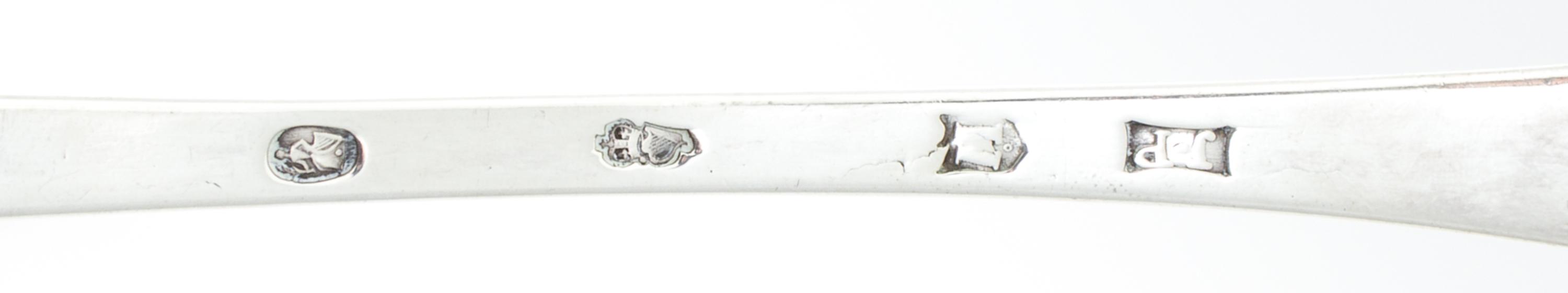 An Irish George III Soup Ladle, John Pittar, Dublin, 1784, having a shell form bowl and an Old English handle with a bright-cut wriggle