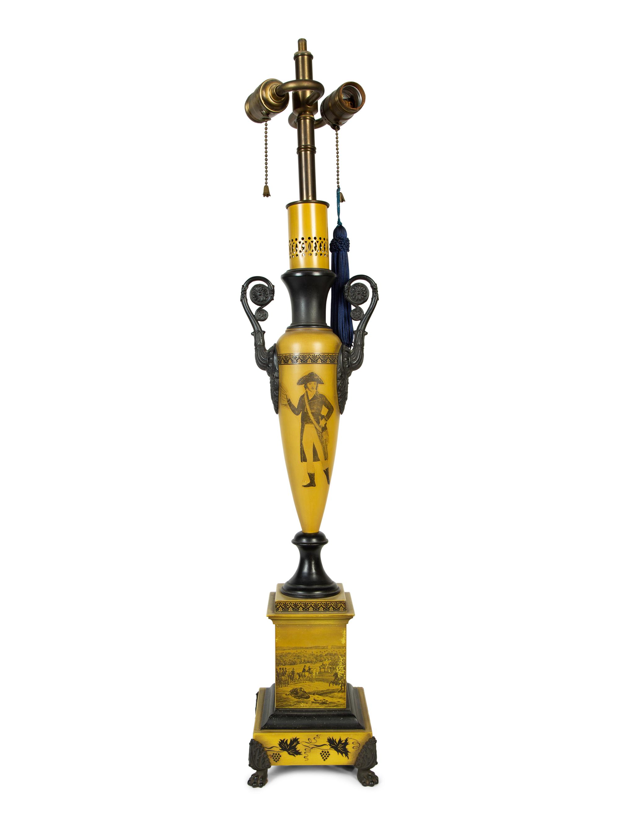 A Tole Table Lamp