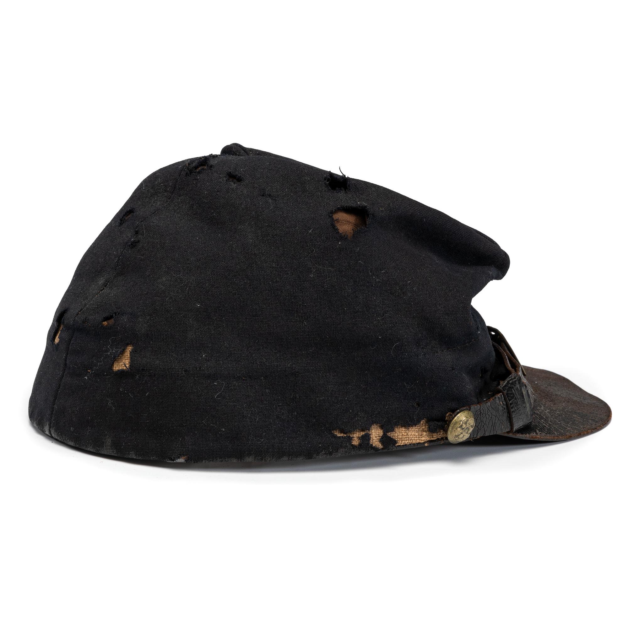 140th Pennsylvania Infantry II Corps enlisted man's forage cap identified to Philip A. Cooper, Company C.