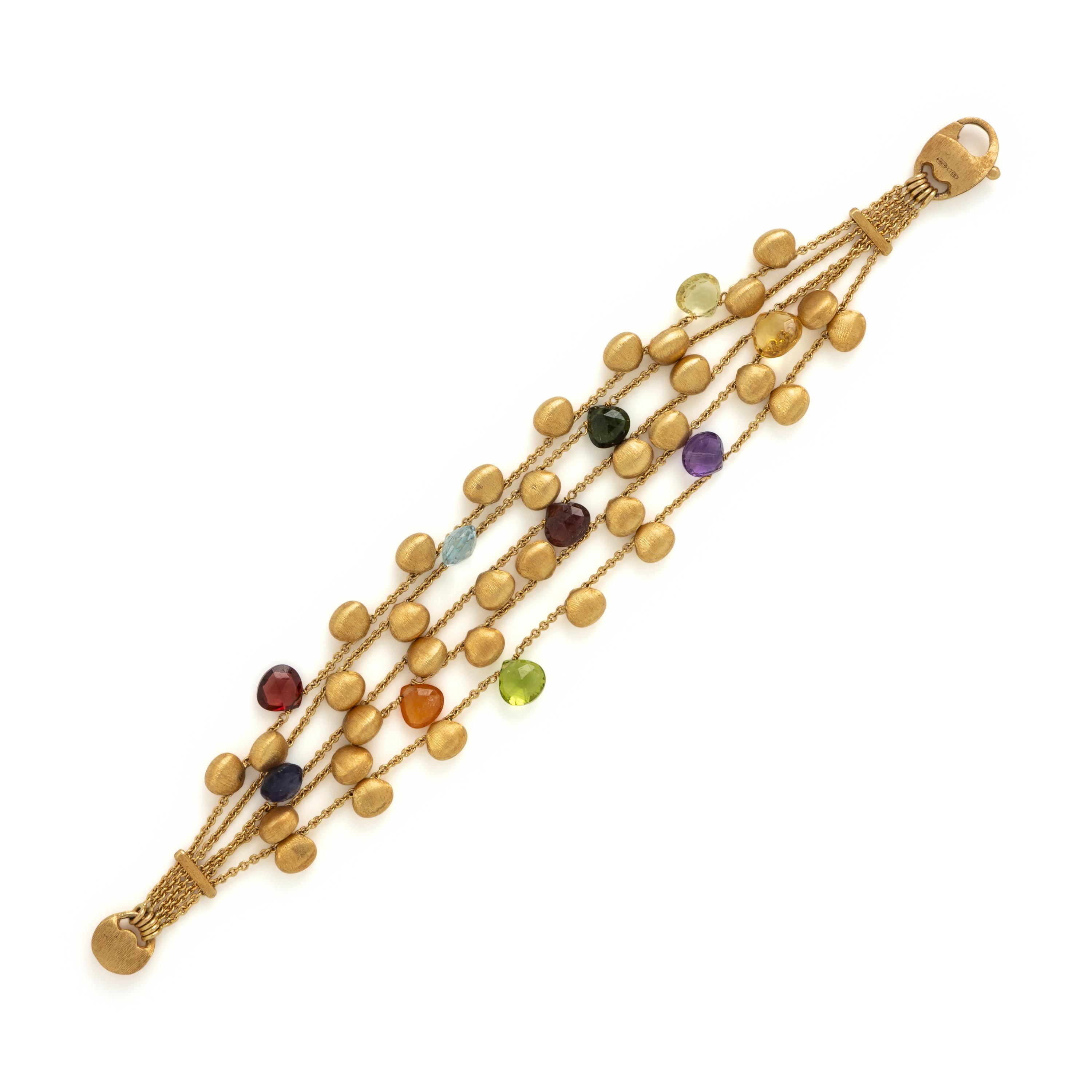 Marco Bicego, 'Paradise', Yellow Gold and Gemstone Bracelet