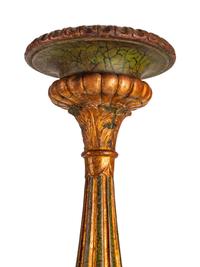 A Pair of Italian Parcel-Gilt and Painted Torcheres