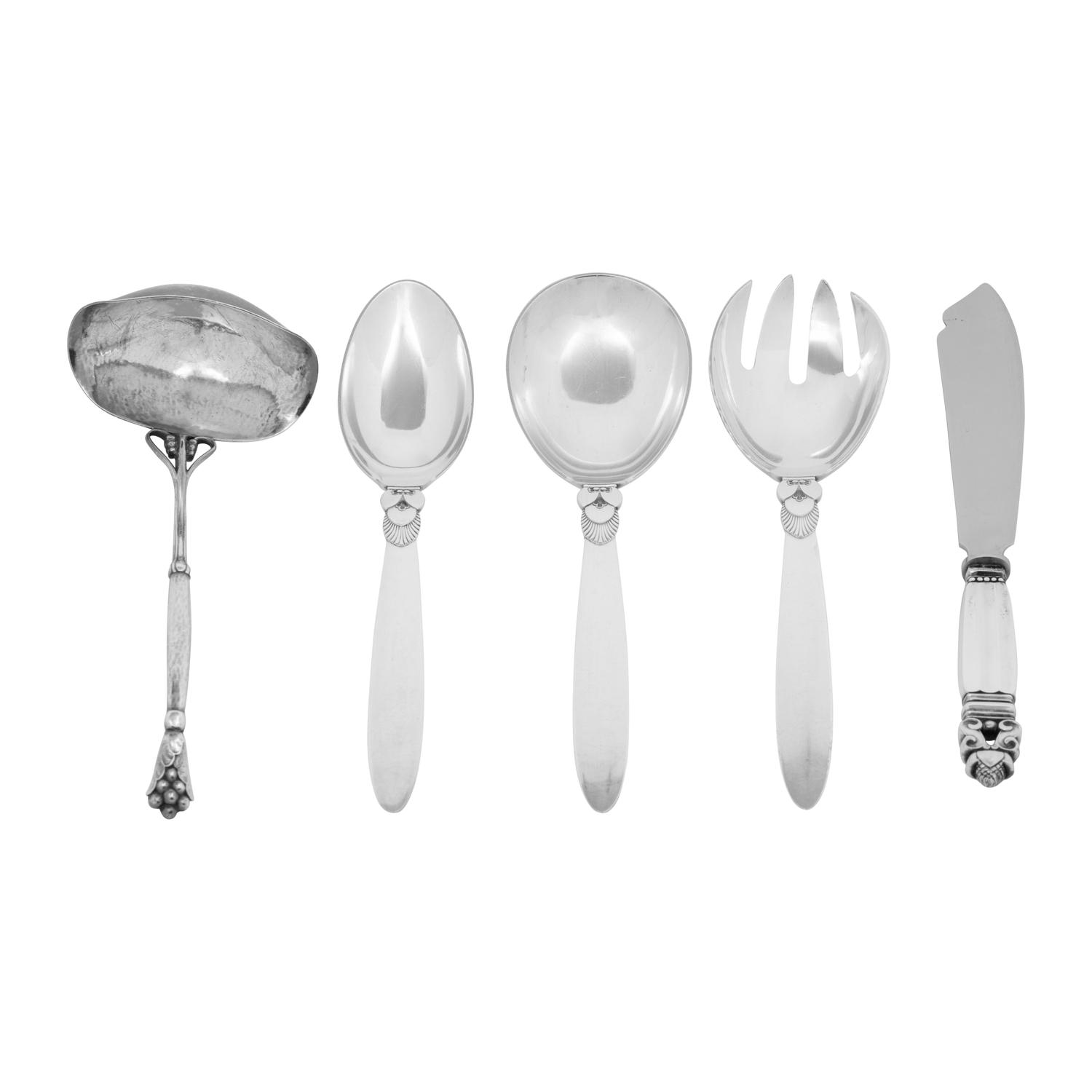 A Collection of Georg Jensen Silver Serving Articles