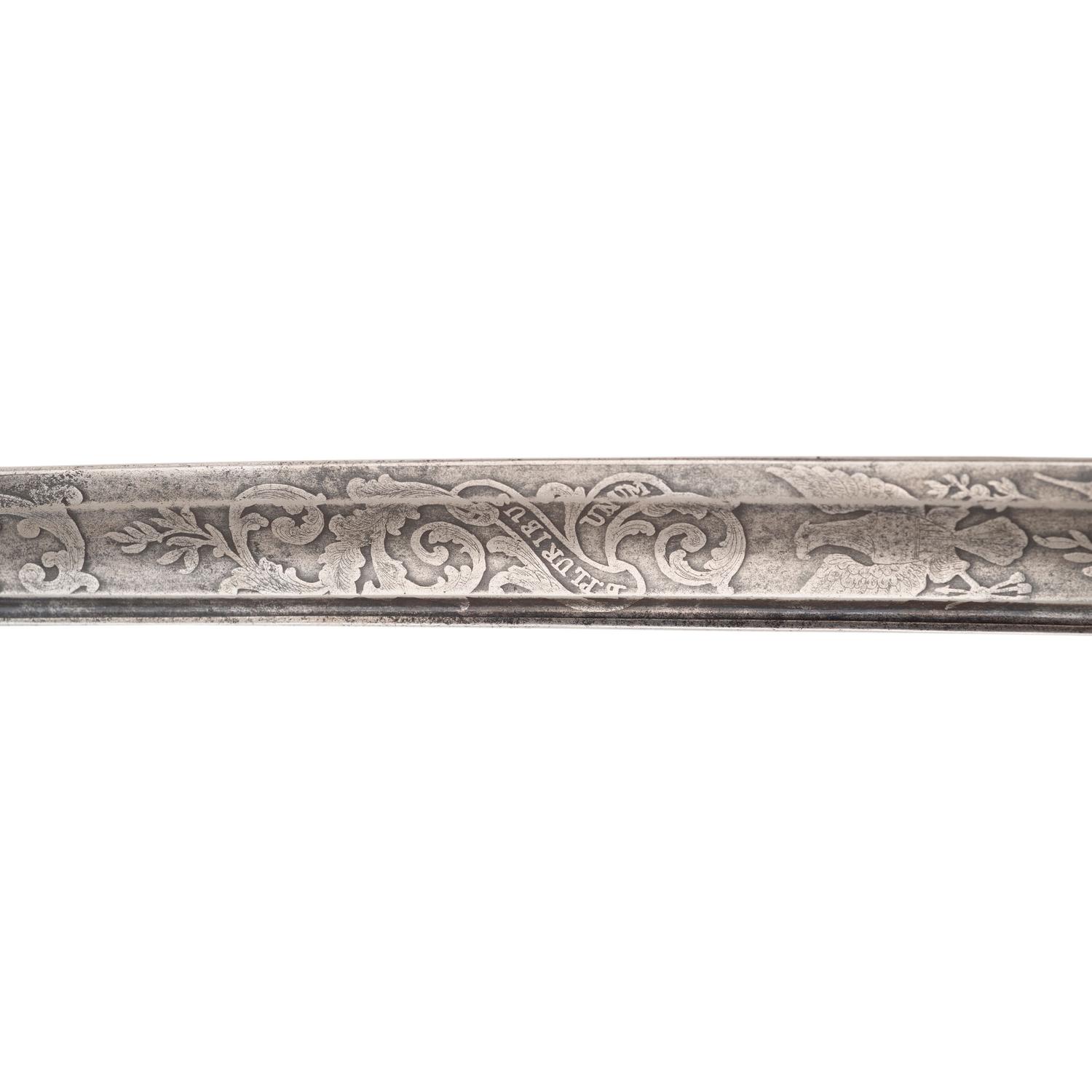 Hortsmann Retailed Import Model 1850 Staff and Field Officer's Sword Presented to Capt. Ira Ayer - 116th NY Infantry