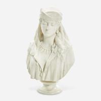 An Italian Marble Bust of a Woman By O. Guasti, dated 1893