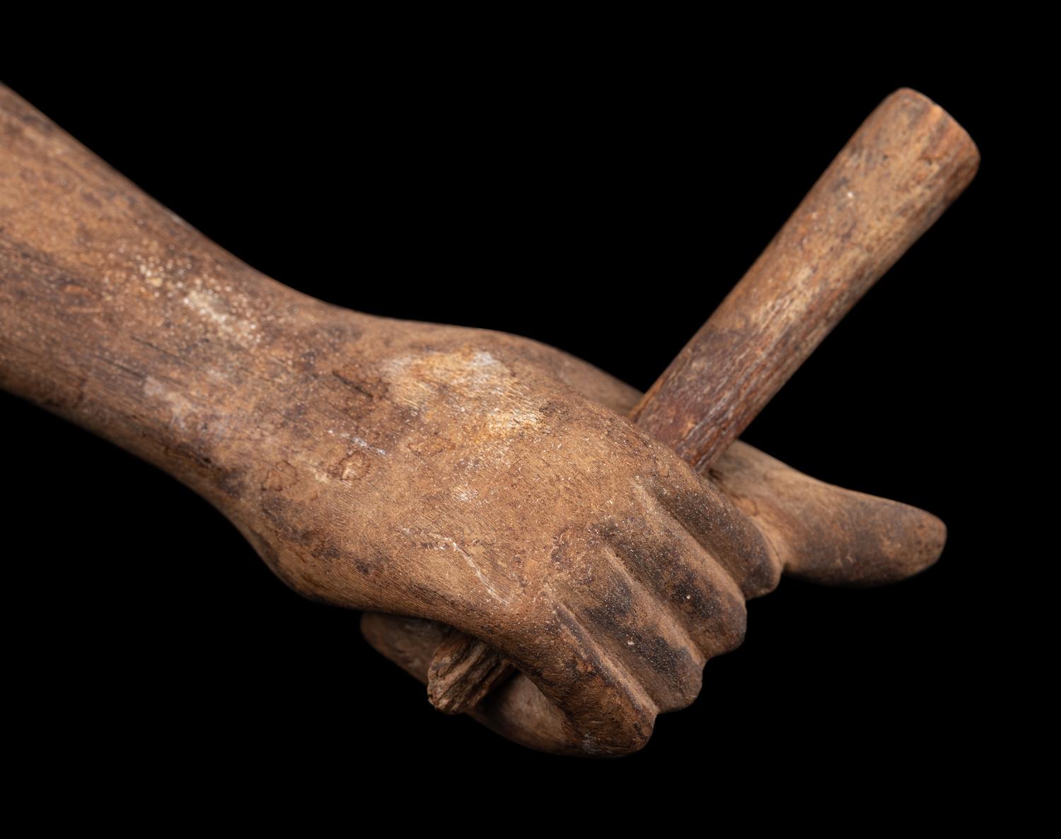 Two Egyptian Wood Arms