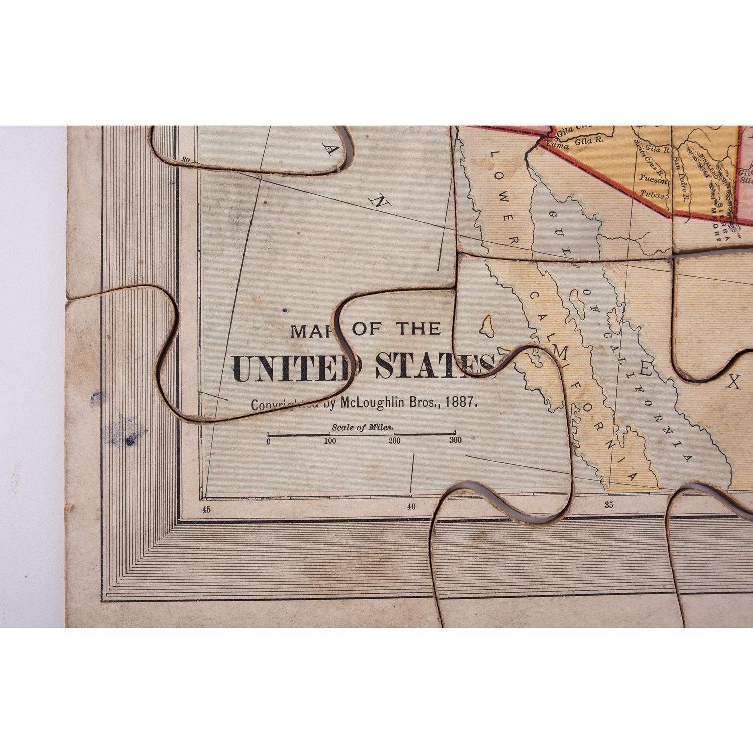 A New Dissected Map of the United States and a Box of Picture Cubes
