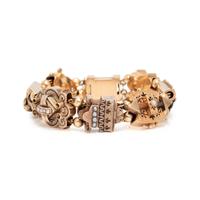 GOLD-FILLED, SEED PEARL AND ENAMEL SLIDE BRACELET