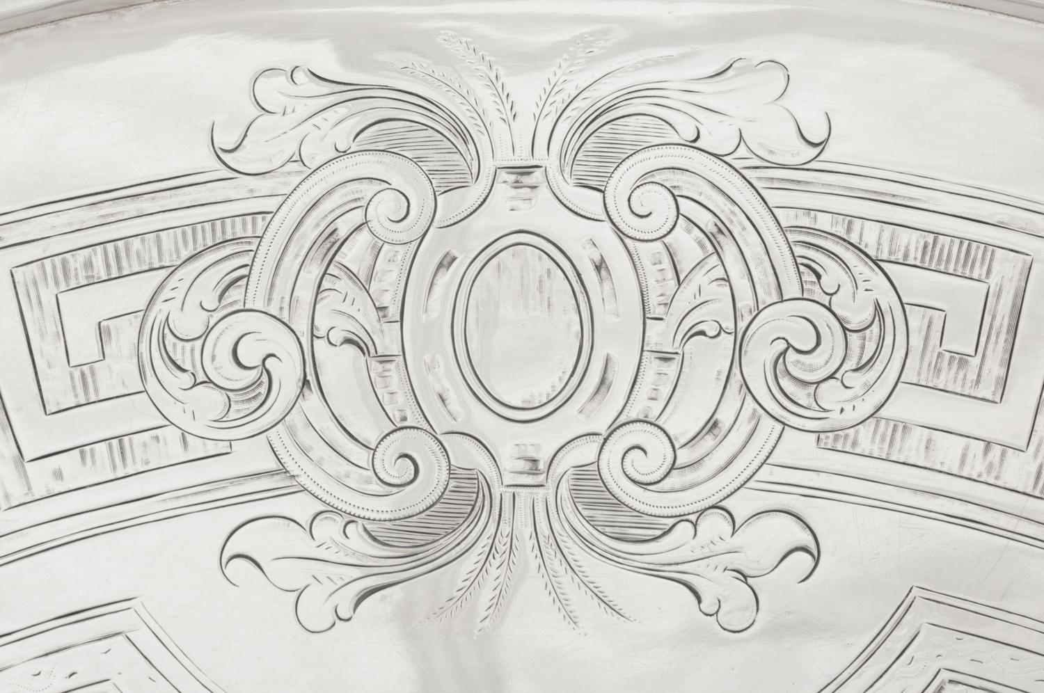 Two Victorian Silver-Plate Trays