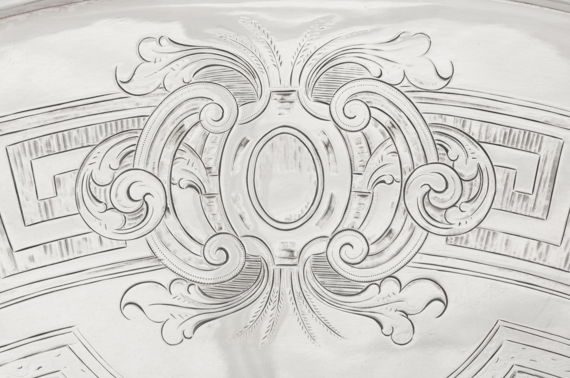 Two Victorian Silver-Plate Trays