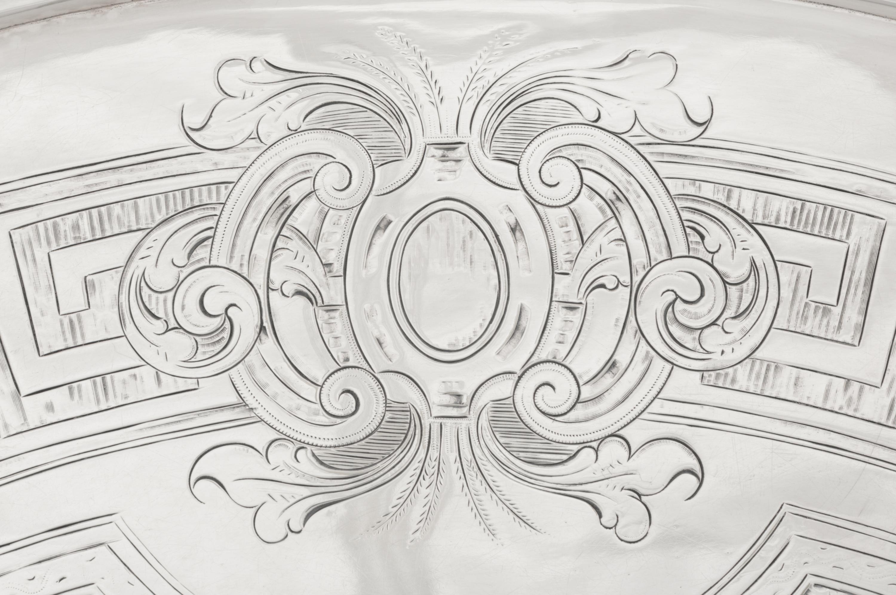 Two Victorian Silver-Plate Trays
