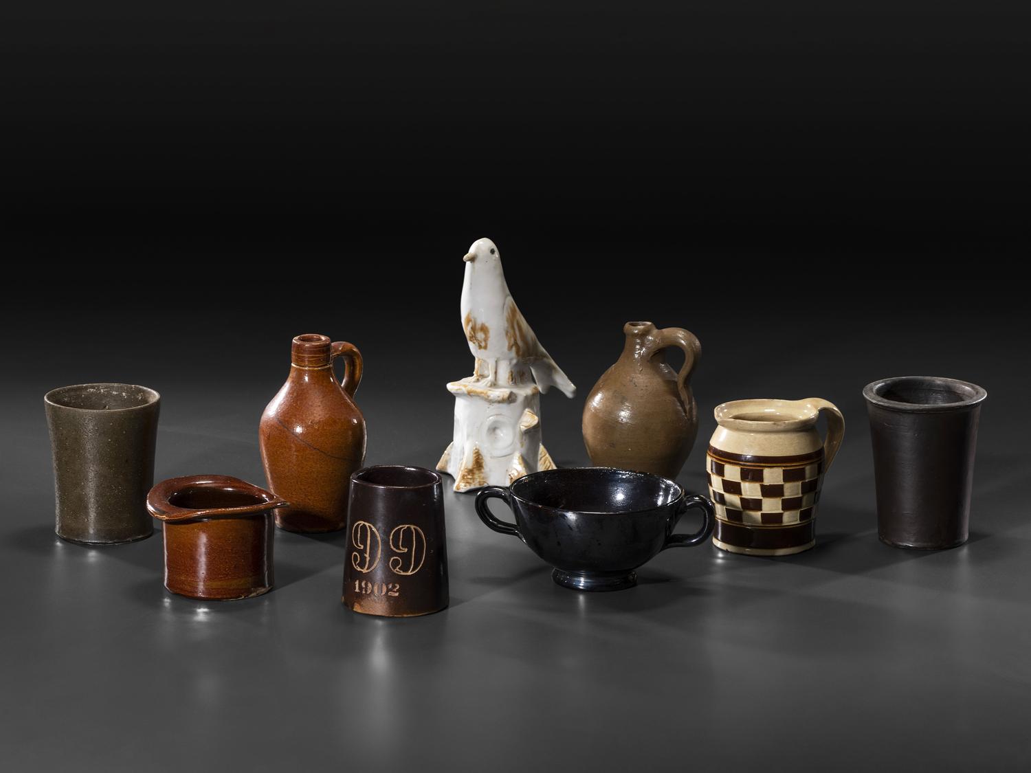 Nine Stoneware and Earthenware Articles