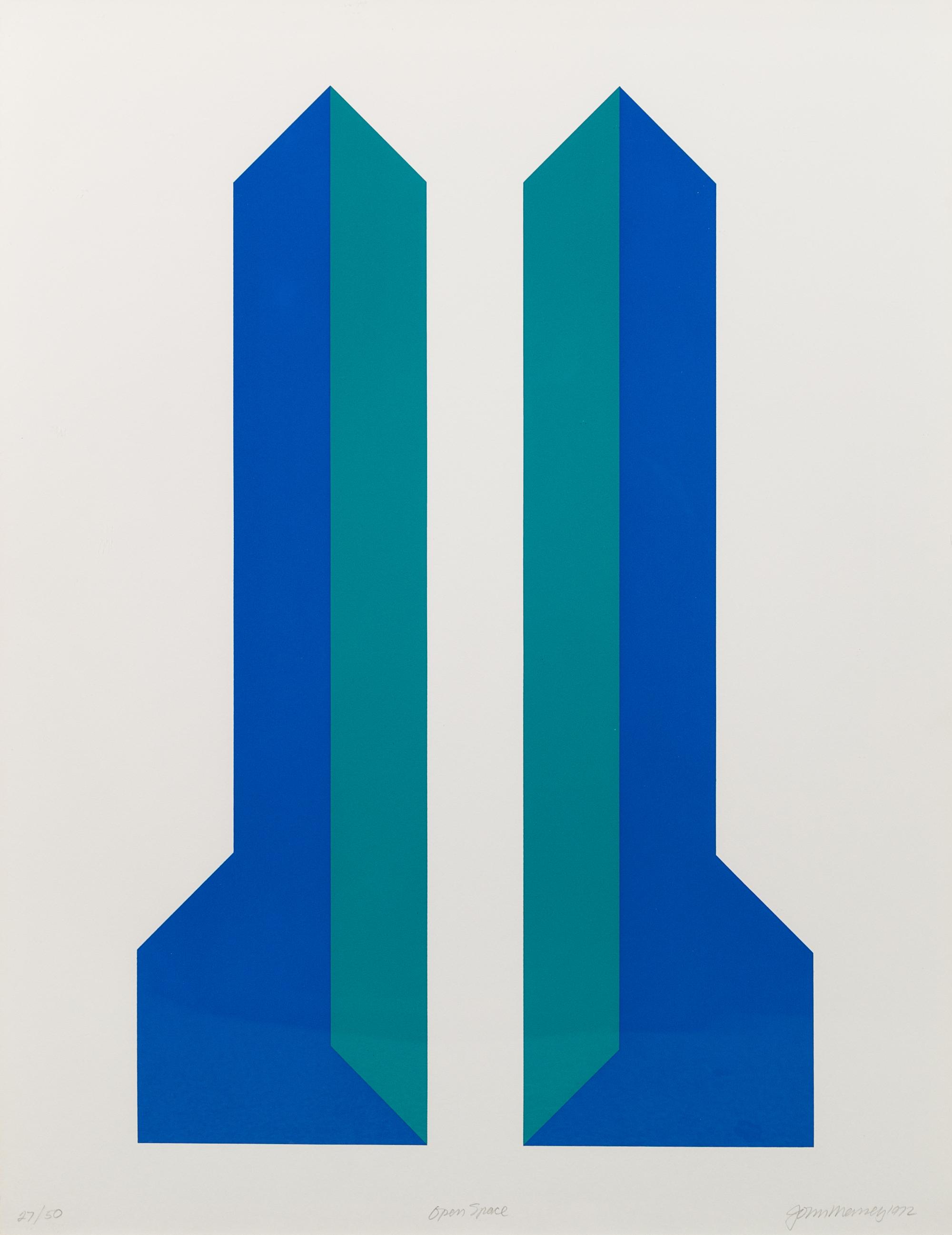 John Massey, (American, b. 1931), Closed Space, Open Space, and Red Space, 1972