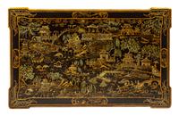 A George III Style Chinoiserie Decorated Giltwood Center Table