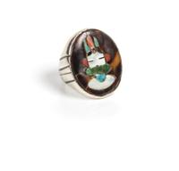 Zuni Mosaic Inlay Kachina Ring, attributed to Homer Lambert, Sr. (1917-1972)
