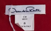 An Oscar de la Renta Orange Silk Shift Dress, Size 8.