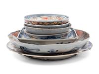 A Group of Imari Palette Porcelain Articles
