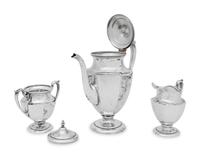 An American Silver Three-Piece Coffee Service