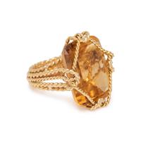 YELLOW GOLD AND CITRINE RING