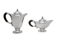 A Georg Jensen Silver Teapot and Coffee Pot