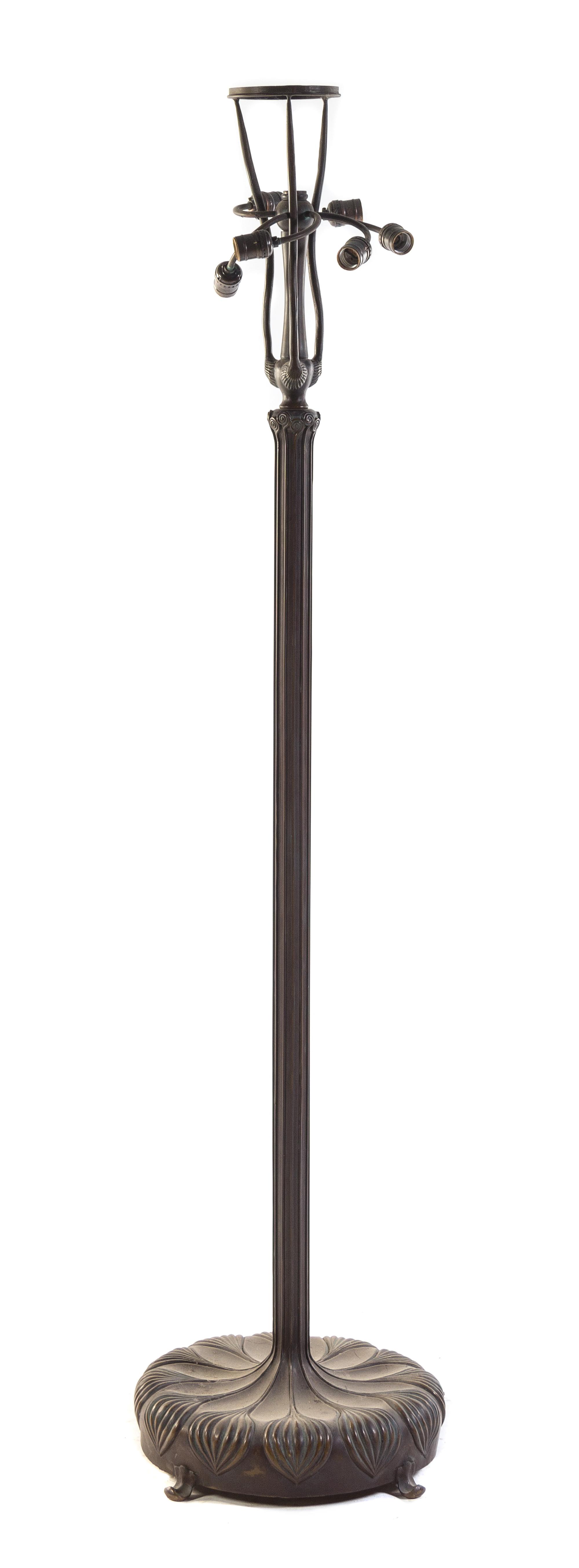 An American Bronze Floor Lamp Base