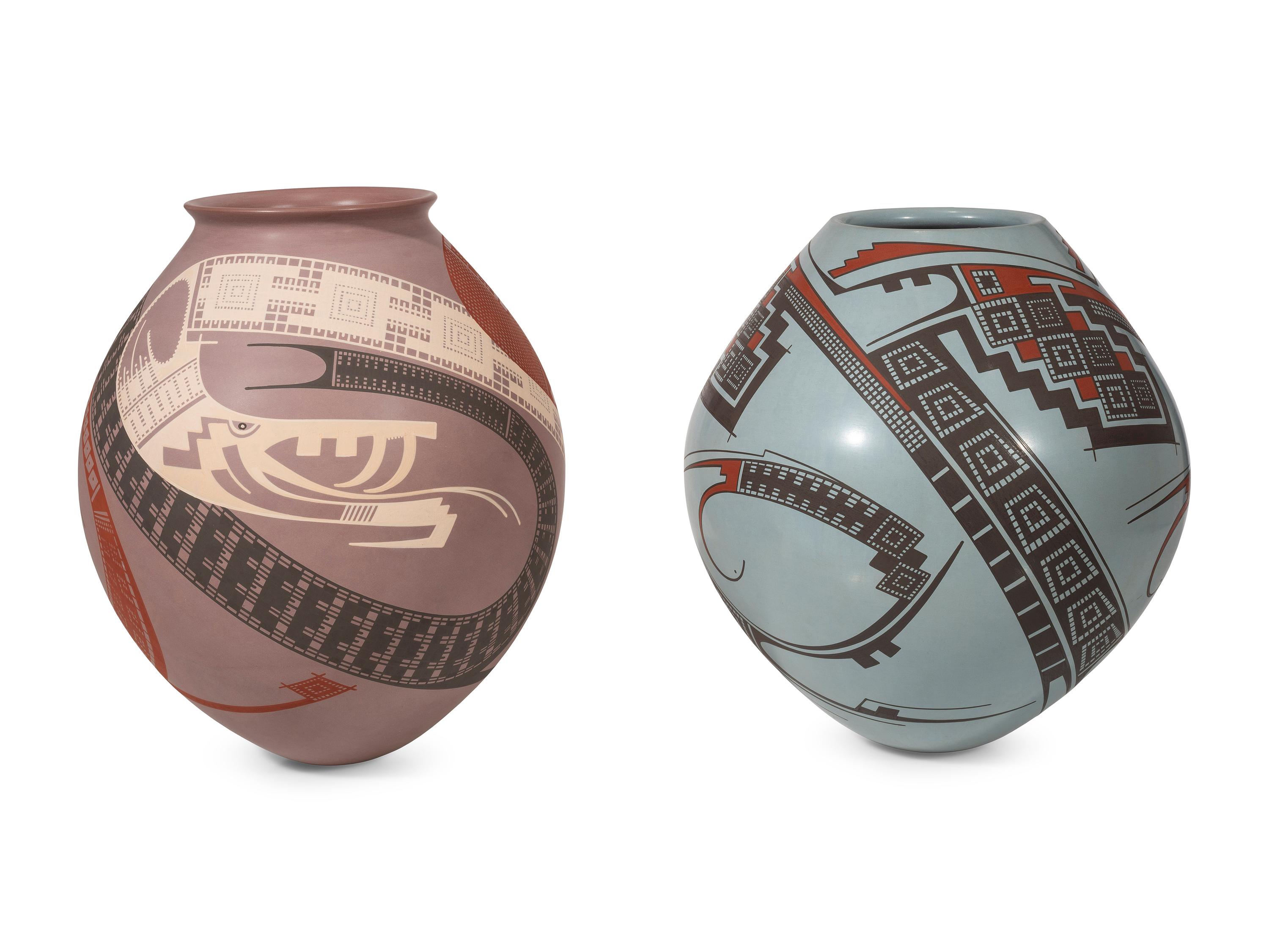 Polychrome Pottery Jars