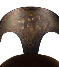 A Set of Three Contemporary Chinoiserie Decorated Dining Chairs