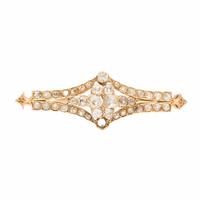 Antique, Diamond and Rose Gold Brooch