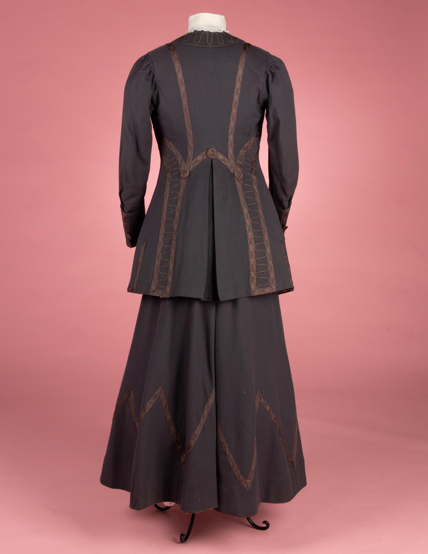 Three-Piece Wool Walking Suit, 1900-10s